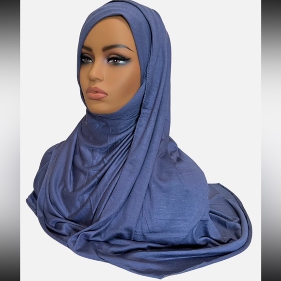 Jersey Hijab Medium Blue or pick your color - Picture 3 of 6